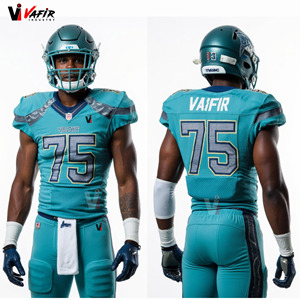 Maillots de football américain personnalisés 2026 imprimés par sublimation, respirants, grandes tailles, manches courtes, tissu Spandex 300 g/m² - Product Image 4