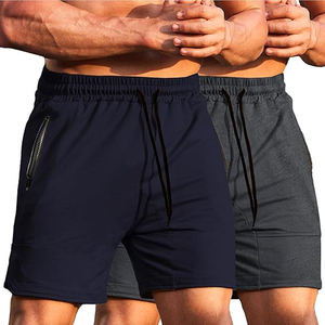 Shorts en coton respirant pour hommes, taille élastique, décontractés, unis, pour l'été, personnalisation OEM, approvisionnement en gros - Product Image 2