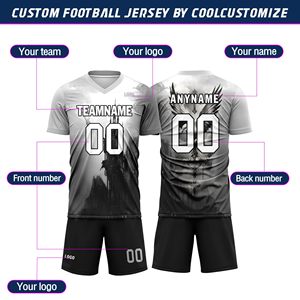 เสื้อฟุตบอลกีฬาแบบกำหนดเอง พร้อมชื่อ หมายเลข โลโก้ ทีม ผู้ผลิตเสื้อฟุตบอลแบบ OEM - Product Image 6