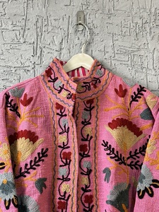 Best Selling <b>Lightweight</b> <b>Women</b>’s Hand Embroidered <b>Jacket</b> with Floral Threadwork Vintage Style Embroidered <b>Jacket</b> - Product Image 2