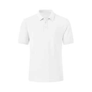 Polo de Manga Corta Negro para Hombre, Color Sólido, Informal, Tejido Oxford, Corte Regular, Cuello con Botones - Product Image 1