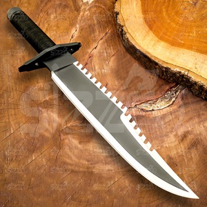 Cuchillo Bowie de Supervivencia Estilo Rambo 2, Hecho a Mano con Acero D2, para Caza y Camping, con Funda de Cuero, el Mejor Regalo - Product Image 2