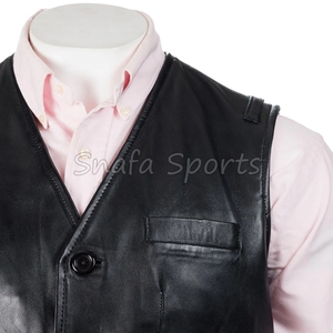 เสื้อกั๊กหนังแท้ 100% สำหรับผู้ชาย สวมใส่สบาย  รับทำสี โลโก้ ดีไซน์ บรรจุภัณฑ์ และขนาดตามสั่ง คุณภาพสูง - Product Image 3