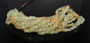 ลูกปัดเพรนไนต์ดิบสีเขียวขนาด 6-7 มม. แบบเรียบขัดเงา ลูกปัดพลอยเพรนไนต์ขนาด 16 นิ้ว ลูกปัดเพรนไนต์สีเขียวแบบเม็ดหลวม - Product Image 5