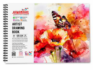 Carnet de croquis Hawamahal A4, 125 g/m², 50 feuilles, reliure spirale, papier sans acide pour dessin au crayon et au fusain - Product Image 1