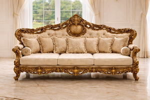 Ensemble de canapés Maharaja au look majestueux, style américain, royal, moderne, en teck, table basse carrée, meubles de salon haut de gamme - Product Image 6