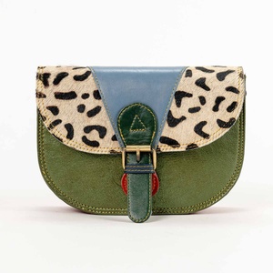 Nouveau sac à bandoulière pour femme en cuir véritable recyclé résistant à l'eau, style bohème estival, sac à main coloré - Product Image 2