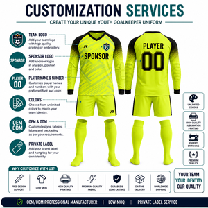 Uniforme de Portero Juvenil Personalizado OEM ODM, Conjunto de Camiseta, Pantalones Cortos y Calcetines de Portero de Fútbol, Secado Rápido, Fabricante de Equipaciones de Equipo - Product Image 4