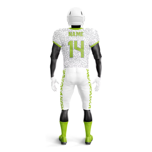 Maillot de football américain personnalisé pour homme, blanc, bleu, vert dégradé, 23, sublimé, anti-transpiration, manches courtes, col rond, coupe classique - Product Image 2