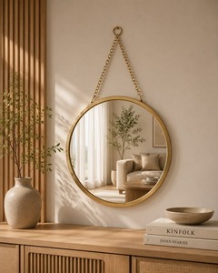 For Glam Brass Wall <b>Mirror</b> Mid Century Modern Decorative Sunburst Design Star Shape <b>Framed</b> <b>Gold</b> Finish Living Room Bedroom - Product Image 6