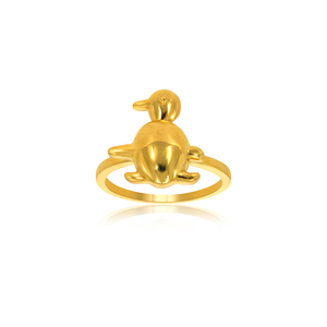 Penguin <b>Kids</b> Gold <b>Ring</b> Cute Duck Shape Yellow Gold <b>Ring</b> for <b>Kids</b> Elegant Animal Design Adjustable Finger <b>Ring</b> For <b>Kids</b> - Product Image 1