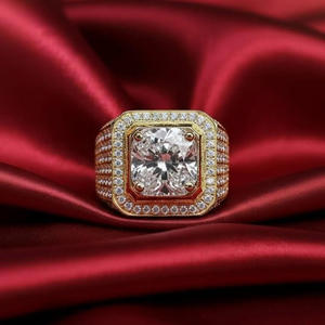 Bijou de luxe pour homme en argent sterling 925 plaqué rhodium, style hip-hop, serti de pierres, par Vana Jewels H0035 - Product Image 5