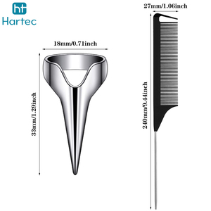 Meilleurs anneaux de sélection de cheveux pour tresser, boucler, coiffer et réaliser des extensions, outil de couleur argentée utilisé pour les salons, outils de séparation des mèches. - Product Image 2