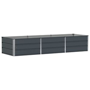 Jardinière en acier anthracite 94,49 x 31,50 x 17,72 po pour pots de fleurs et jardinières - Product Image 2