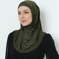 Hijab tendance, style modeste, look frais, tissu respirant de haute qualité en mélange de spandex, confortable, vêtements décontractés, toutes saisons