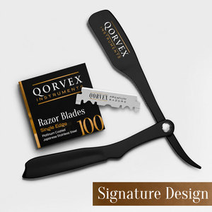 Razors for Men - Professional <b>Barber</b> Straight Edge Razor Kit with 100 <b>Blades</b> - Product Image 2