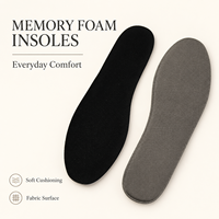 Semelles intérieures en mousse à mémoire de forme grises, souples, légères et amortissantes, unisexe, certifiées BSCI, pour chaussures de marche, baskets et décontractées