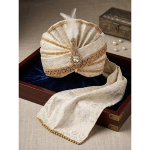Turbante Kilangi Tradicional Hecho a Mano, Chapado en Oro, para Novios, Joyería de Moda Masculina para Bodas - Product Image 1