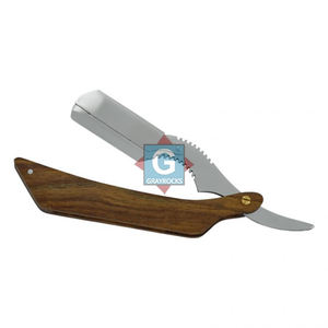 Navaja de Afeitar de Acero Inoxidable con Mango de Madera de Hermoso Diseño para Barbería y Salón de Belleza - Product Image 5