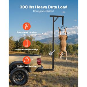 Sollevatore Elettrico per Caccia con Capacità di Carico 300 Libbre, Attacco per Camion da 2 Pollici, Giro a 360 Gradi, Albero Regolabile - Product Image 2