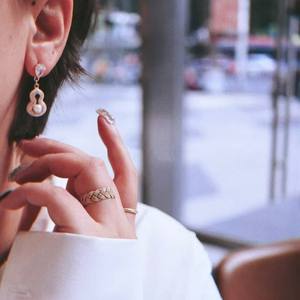 Early Summer 5-6MM Freshwater <b>Pearl</b> <b>Dangle</b> <b>Earrings</b> Pure Silver Jewelry with White Stone Inlay for Wholesale - Product Image 4