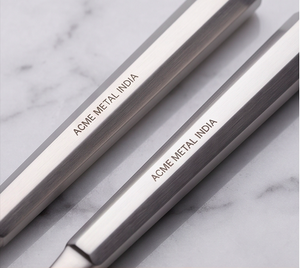 Octaform Designer Stainless Steel Silverware Salad <b>Server</b> With Octagonal Designer Handle Perfect For Household Party And Events - Product Image 2