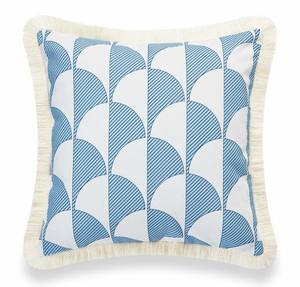 Funda de Cojín con Flecos Estampados 100% Algodón |   Funda de Almohada Decorativa Estilo Boho |   Fundas de Almohada Hechas a Mano con Borlas de Algodón al por Mayor - Product Image 1