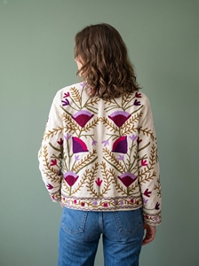 Morvi Fab 2026 #55 New Velvet Suzani <b>Jacket</b> <b>for</b> <b>Women</b> Floral <b>Embroidered</b> Boho Cotton Knitted Eco-Friendly Breathable Wholesale - Product Image 4