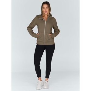 Sudadera con capucha de algodón orgánico de primera calidad para unisex, ecológica, con rayas en contraste para mujer - Product Image 6