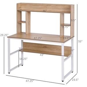 Scrivania da Gaming in Legno Regolabile in Altezza per Ufficio o Soggiorno, Scrivania per Computer dal Design Elegante per Camere da Letto - Product Image 4
