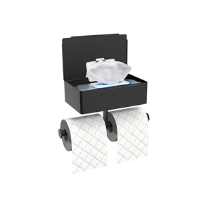Support de rouleau de papier toilette en métal, support de rouleau de papier hygiénique pour salle de bain, support de téléphone, étagère, accessoires pour étagère à serviettes - Product Image 1