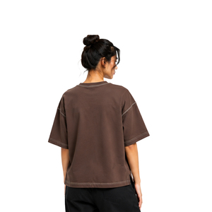 Camiseta Oversize de Algodón Premium para Mujer, Estilo Urbano, Personalizada, Fabricante Mayorista OEM ODM de Marca Privada - Product Image 4