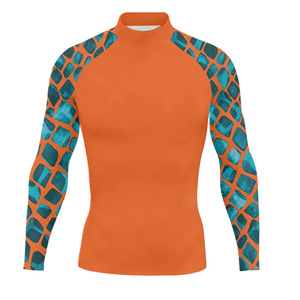 Maillots de compression unisexes à manches longues de haute qualité, anti-frottement, anti-UV, pour BJJ No-Gi Grappling, avec sublimation frontale personnalisée - Product Image 4