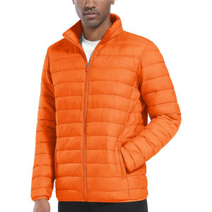 Blouson d'hiver matelassé coupe-vent chaud et uni pour homme, avec fermeture éclair frontale, séchage rapide, style sportif et streetwear, décontracté, en promotion, fitness, OEM - Product Image 3