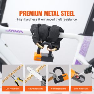 Candado de Cadena para Bicicleta de Acero Resistente de 3.28 Pies con 4 Llaves, Candados Antirrobo de Alta Seguridad para Uso Diario - Product Image 2