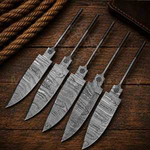 Cuchilla en Bruto de Acero de Damasco Forjado a Mano de la Mejor Calidad para Fabricación de Cuchillos de Hoja Fija, Tendencia en EE. UU. - Product Image 4
