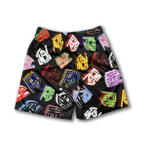 Shorts de basket-ball pour hommes en mesh avec impression par sublimation personnalisée, design lettres - Product Image 2
