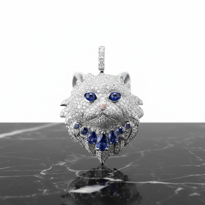 Collar con Colgante de Gato Persa, Plata de Ley 925, Joyería de Animales Adorables, Regalo para Amantes de los Gatos, Collar para Mujeres y Niñas, Personalizado - Product Image 2