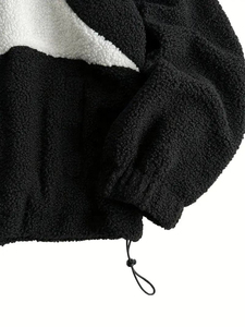 Wholesale Eco-Friendly <b>Fleece</b> Sherpa Lined <b>Jacket</b> Men's Oversize Full Zip Sherpa Warm Winter <b>Jacket</b> for Men - Product Image 5