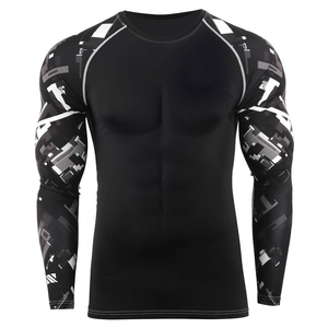 Custom Logo Men's Long Sleeve Gym Wear Fit Rash Guard Quick Dry Sublimated Fabric Training Apparel Pakistan <b>Compression</b> <b>Shirts</b> - Product Image 3