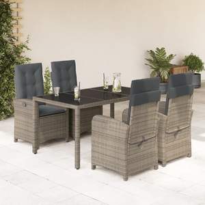Conjunto de Comedor para Jardín en Gris Oscuro - Product Image 1