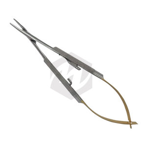 Porte-aiguilles dentaire manuel Castroviejo 5 1/2 pouces, surface diamantée, acier inoxydable, certifié CE, garantie 5 ans - Product Image 5