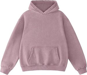 Sweat-shirt à capuche Peach Blush en coton décontracté pour adultes, toutes saisons, promotionnel, effet délavé, coupe oversize - Product Image 6