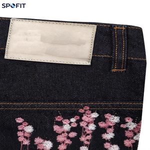 Jeans Rectos de Cintura Alta con Bordado, Estilo Holgado, para Mujer, Moda Urbana, Tela Denim, Verano 2026 - Product Image 3