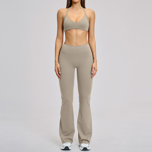 Custom Yoga <b>Clothing</b> Set Polyester/Cotton Breathable Quick Dry Sports Bra Leggings OEM ODM Private Label Wholesale Manufacturer - Product Image 3
