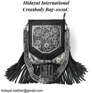 Bolso de Mano de Cuero Vacuno Hecho a Mano de Lujo con Correa Decorada - Product Image 2