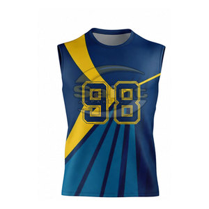 Uniforme de football américain pour hommes, maillot et short personnalisés avec nom et numéro, ensemble pour équipe, bleu et jaune, numéro 98, uniforme respirant - Product Image 4