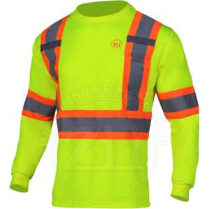 Chemise de sécurité réfléchissante ZUNEZI noire à manches longues, classe 1 ANSI, EN ISO 20471, avec LED clignotante, imperméable, séchage rapide, logo personnalisé - Product Image 2