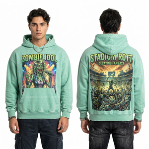 Sweat à capuche tie-dye motif Clown Maléfique Cirque, Streetwear pour homme, Sweat-shirt oversize, Fabricant sur mesure, Pull imprimé flamme - Product Image 4