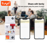 Disjoncteur intelligent WiFi Tuya 1P AC230V/120V, option 16A-125A, contrôle vocal Alexa Google, pour maison et commerce PST-MCB-1P